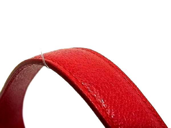 1円 ■美品■ BVLGARI ブルガリ レザー ワンショルダー ショルダーバッグ 肩掛け レディース レッド系 AM1413