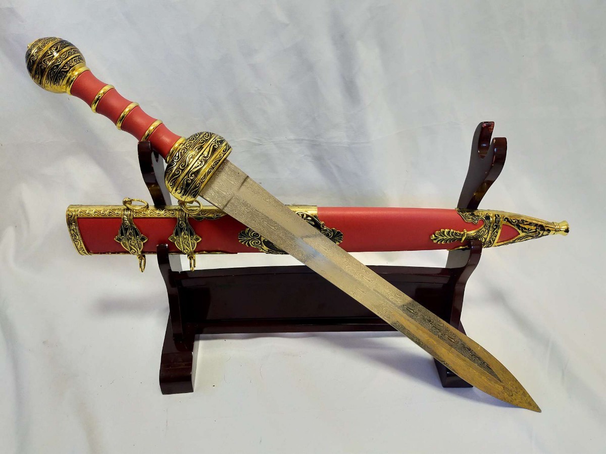 1円スタート ☆新品☆ 古代ローマの剣②(赤) グラディウス 洋剣