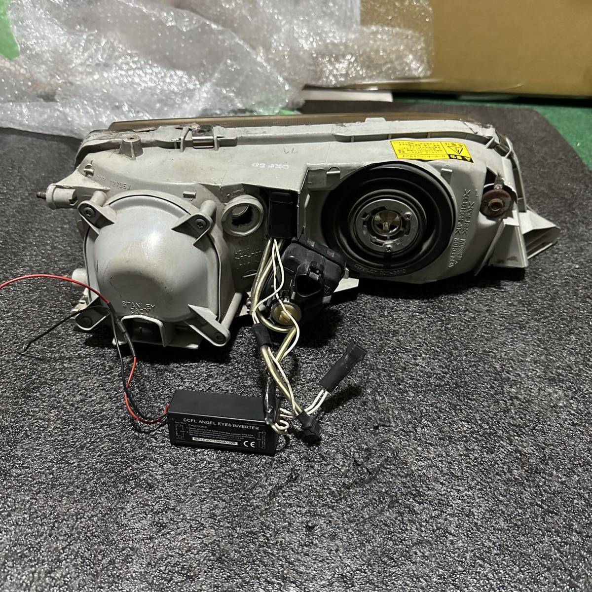 純正 加工ヘッドライト 4灯イカリング HID jzx100 チェイサー 前期用