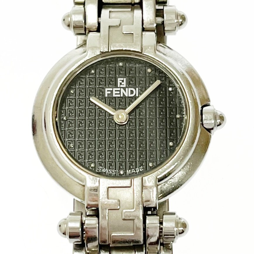 1円スタート】FENDI フェンディ 750L SS ブラック文字盤 クオーツ