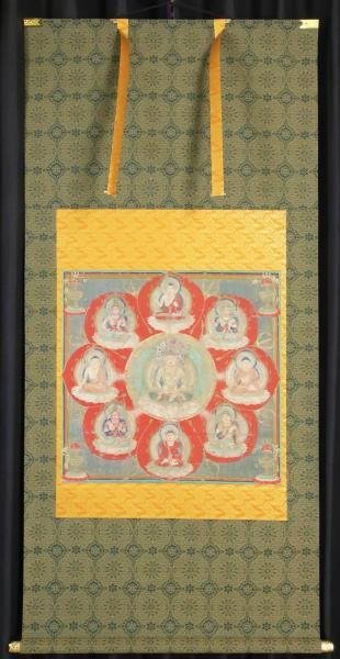 美品 掛け軸 東寺「西院本両界曼荼羅 胎蔵界中大八葉院」