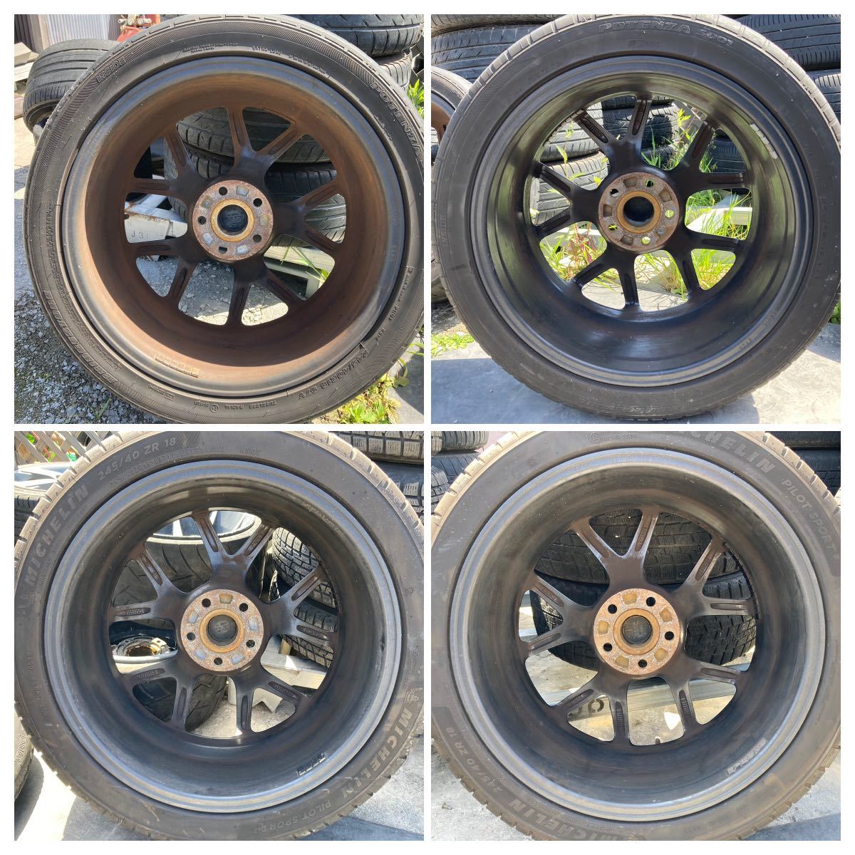 BBS 245/40R18 245/40ZR18 8J +45 PCD112 アルミホイール4本セット 