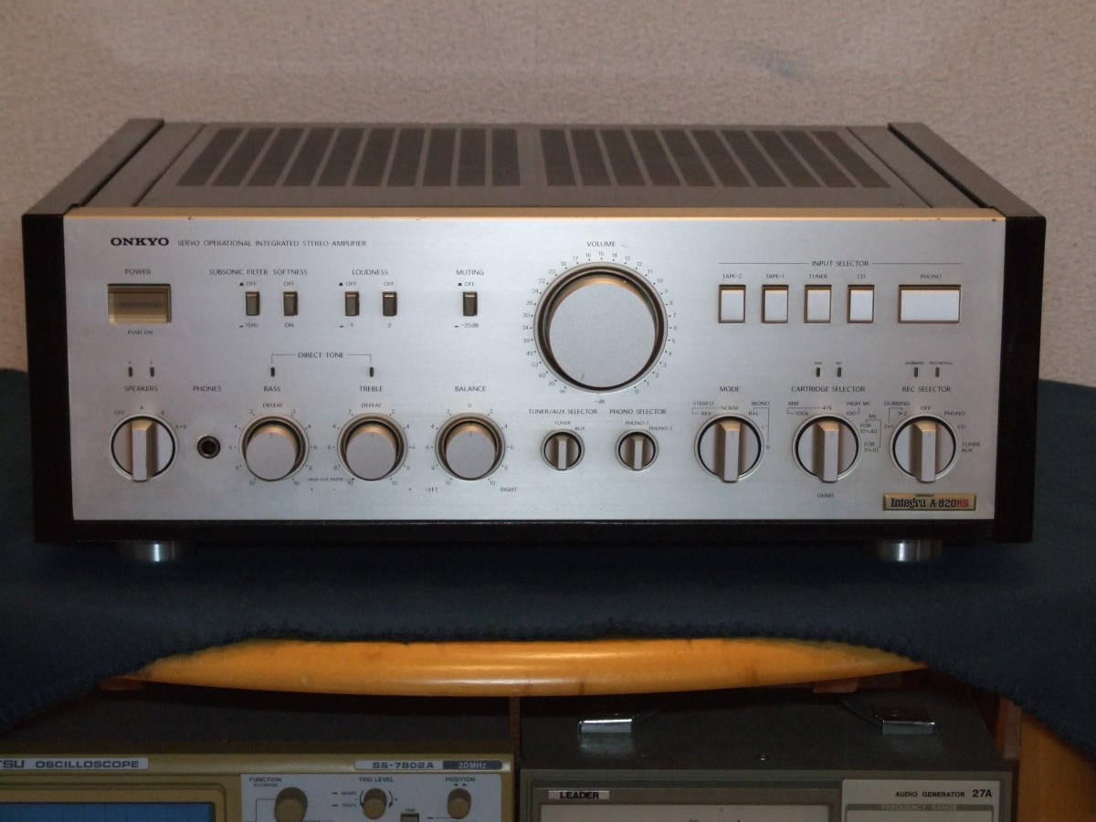 ONKYO A-820RS メンテ動作品ジャンクにて ONKYO Integra オンキョー