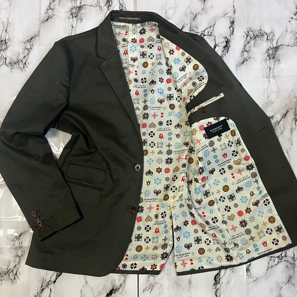 BURBERRY 極美品/幻のLL○バーバリーブラックレーベル テーラード