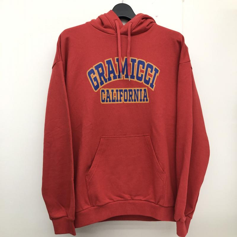 【中古】GRAMiCCi グラミチ 21AW LOGO HOODED SWEATSHIRT パーカー カレッジ えんじ サイズXL GUJK-21F083[240066089851]