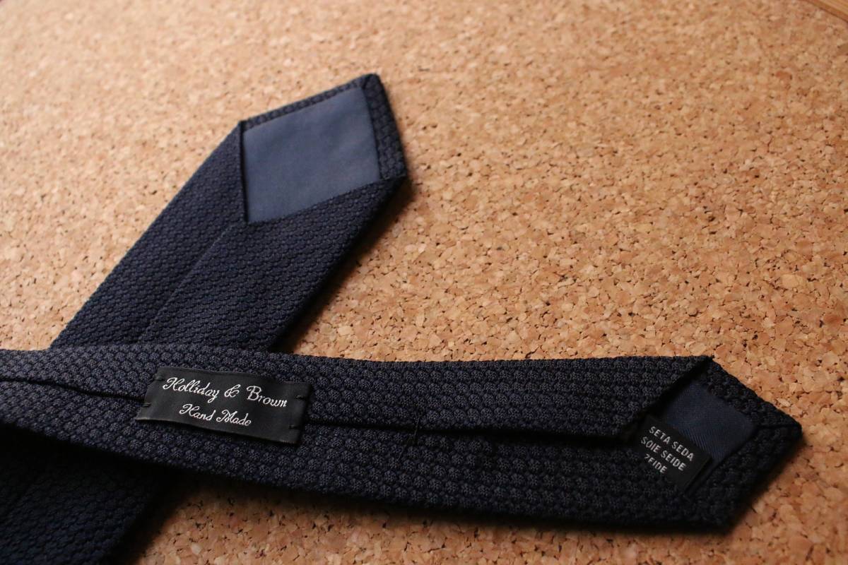 未使用 英伊 HOLLIDAY & BROWN ホリデー＆ブラウン ネイビー ガルザ