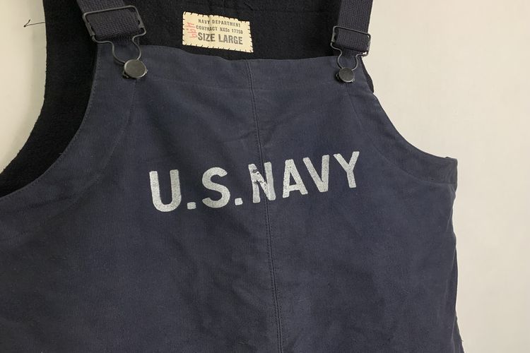 40s US 40sビンテージUSNミリタリーU.S.NAVYステンシル入りフック型