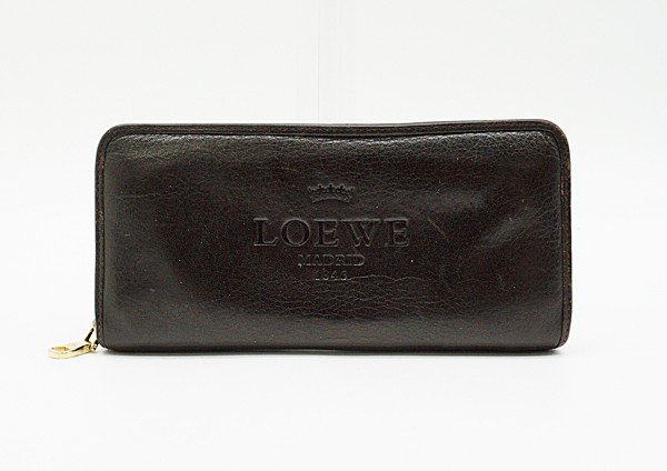 ◇【LOEWE ロエベ】ロゴ ラウンドファスナー長財布 ロエベ 長財布
