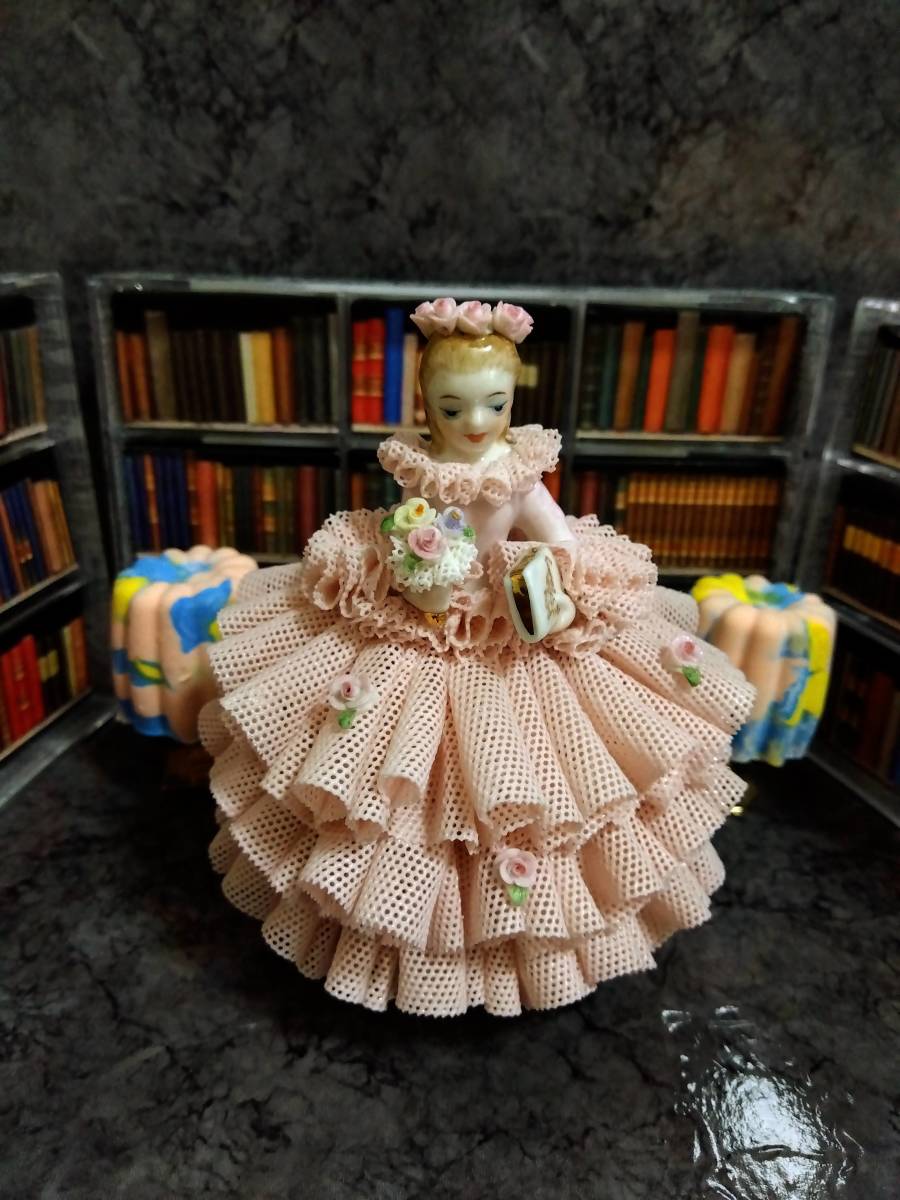 アイリッシュ・ドレスデン　マリコ　レースドール　陶器人形　ビスクドール　Irish Dresden Mariko_5