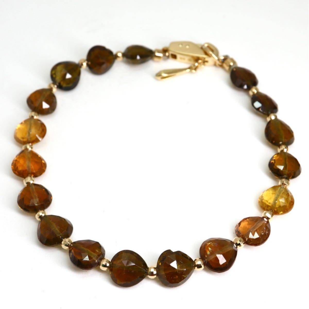 Ambrose(アンブローズ)〈天然マルチカラートルマリンブレスレット〉m K18 20cm 8.5g tourmaline jewelry bangle EA6