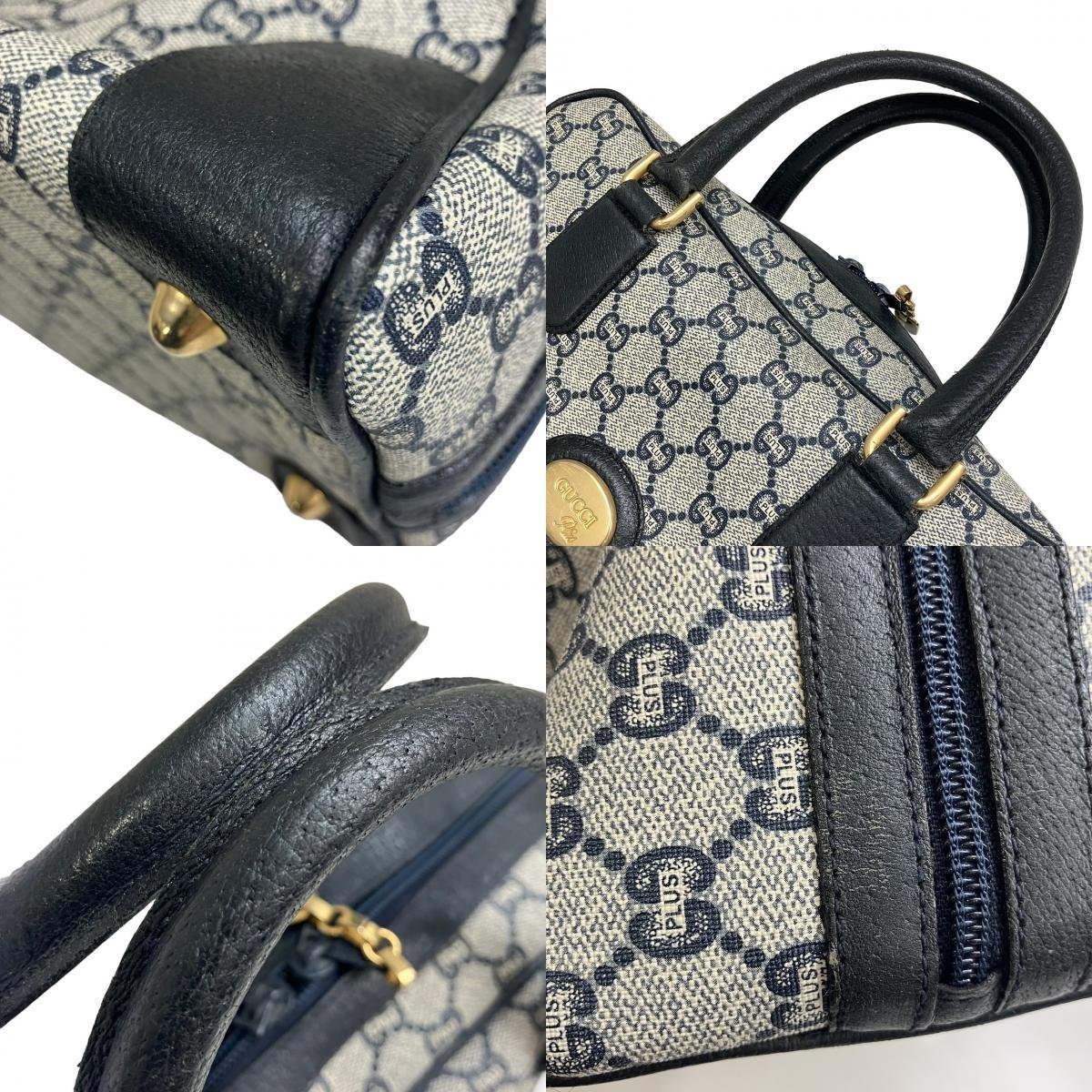 GUCCI グッチ グッチプラス ミニボストン ハンドバッグ GG柄 PVC
