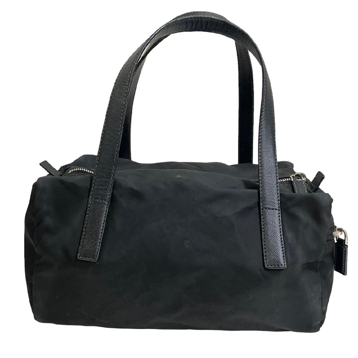 PRADA プラダ ハンドバッグ ナイロン レザー ブラック 黒 三角ロゴ 