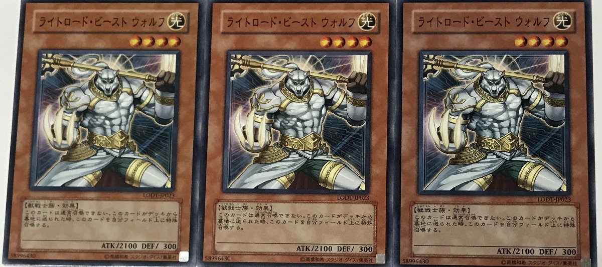 遊戯王 効果モンスター ノーマル 3枚セット ライトロード・ビースト 