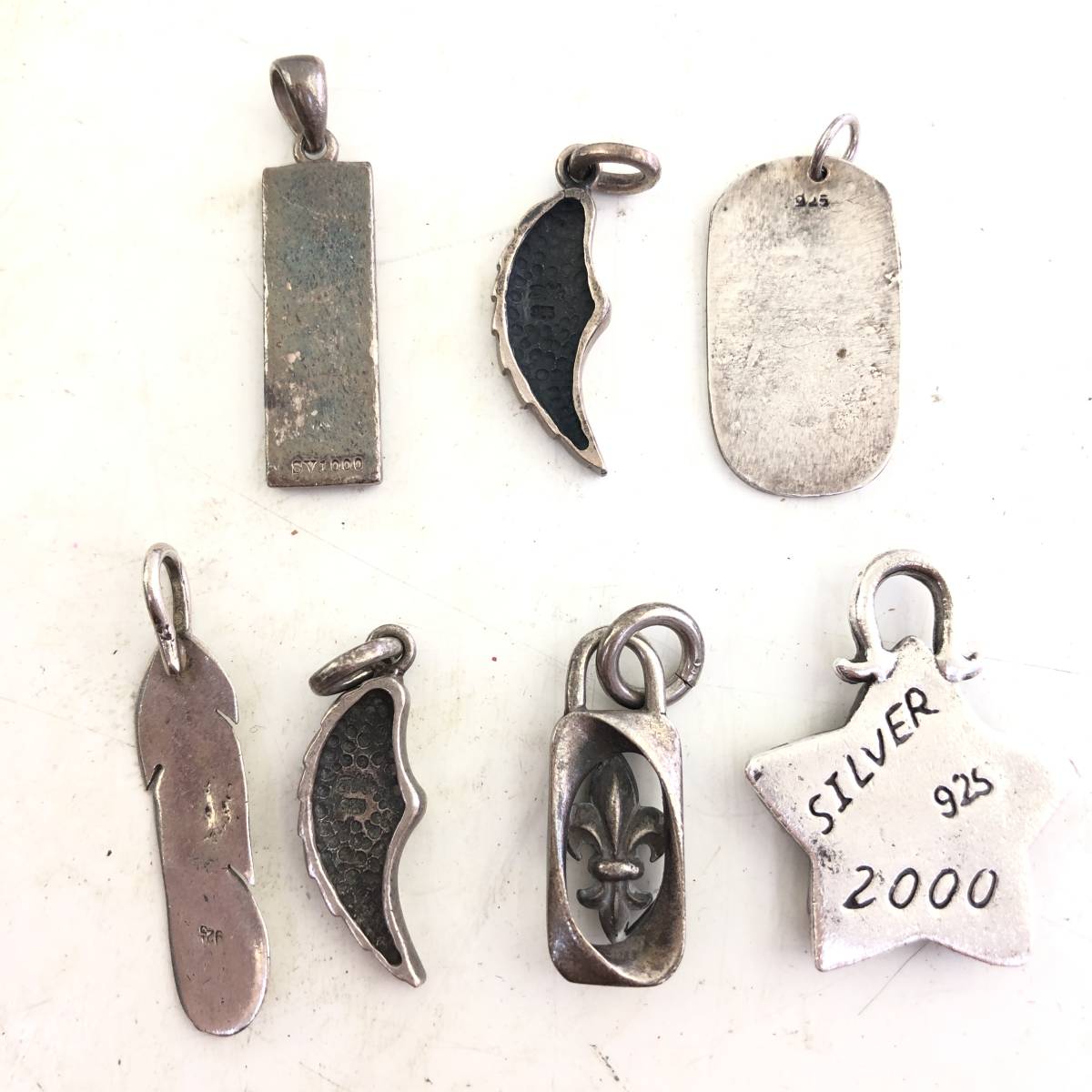 1円～】シルバーアクセサリーまとめ SV925 SILVER リング ネックレス