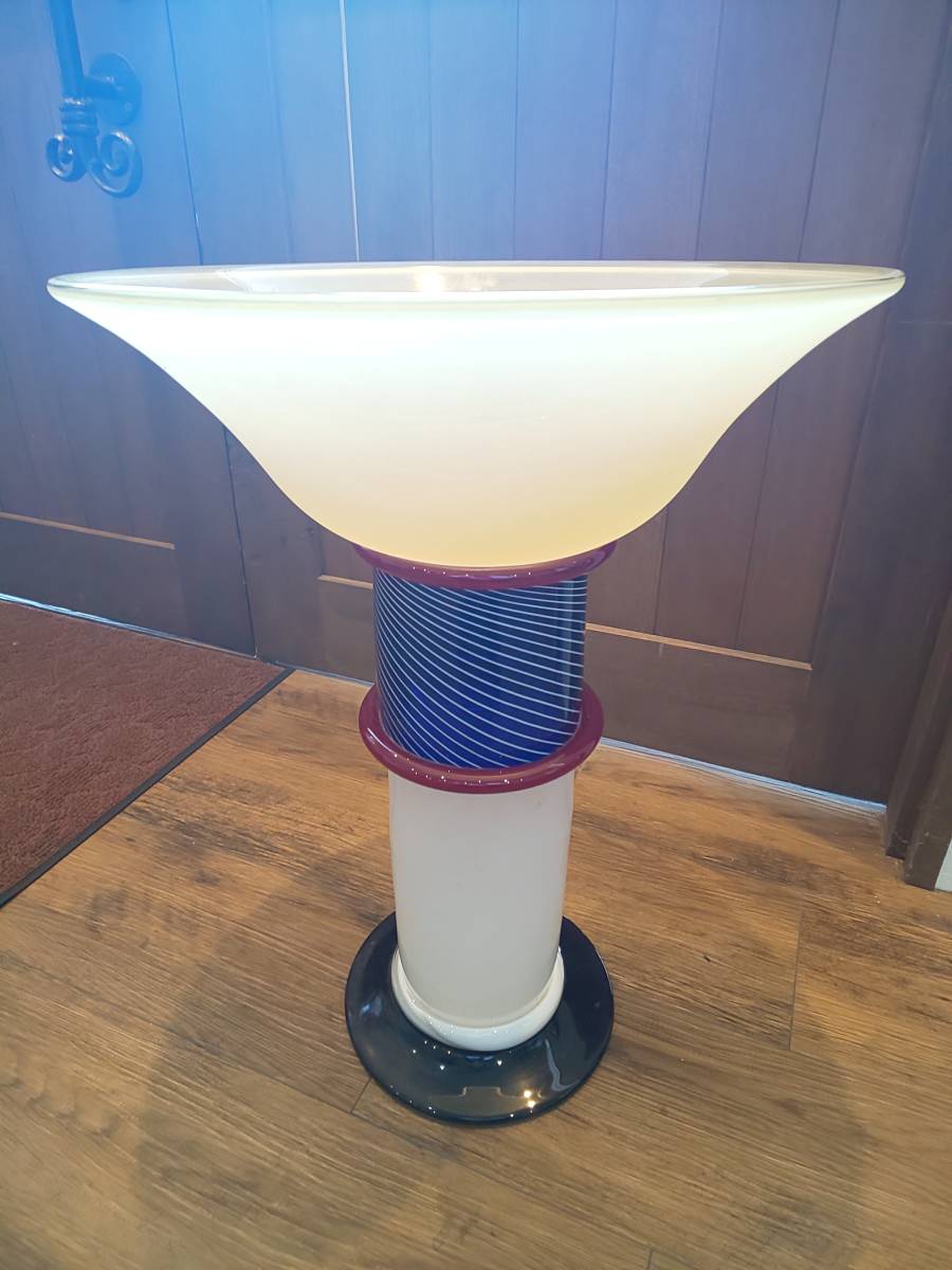 50744★ガラス製 花瓶 オブジェ 巨大 アーティスティック 中古