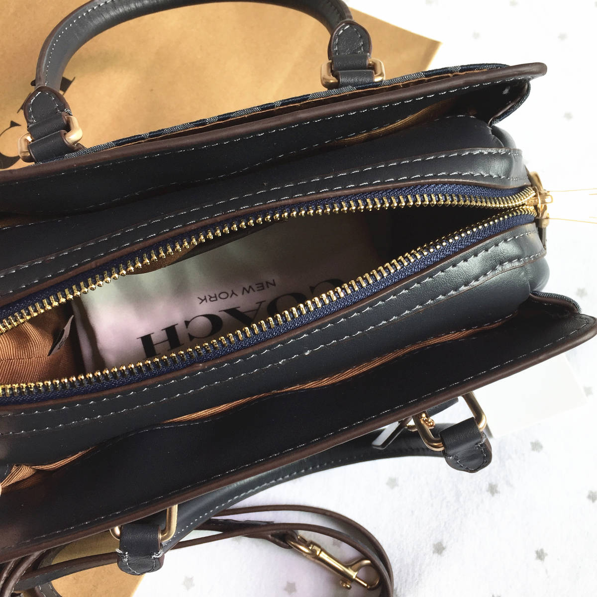 新品未使用】COACH コーチバッグ CH859 デニム ハンドバッグ 