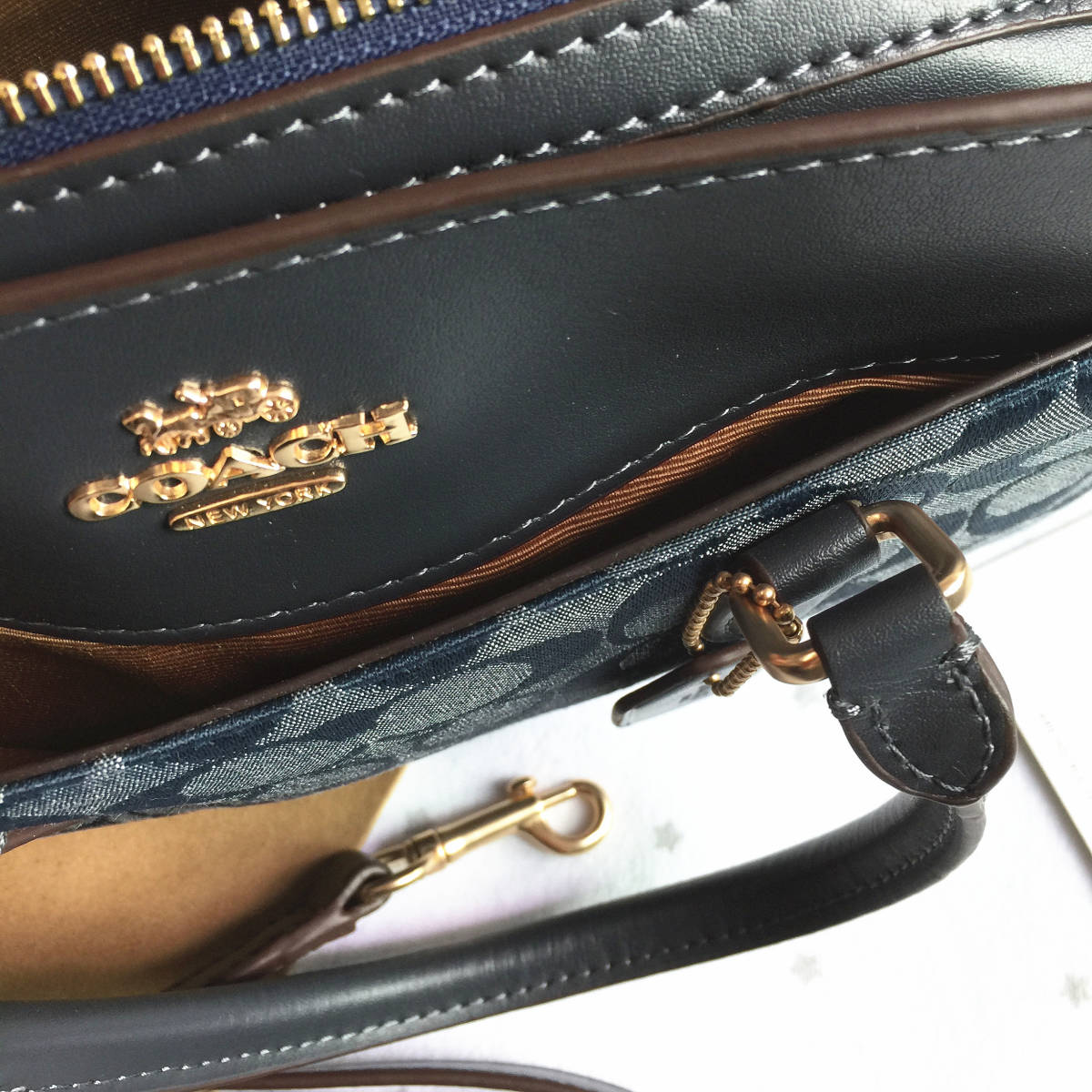 新品未使用】COACH コーチバッグ CH859 デニム ハンドバッグ 