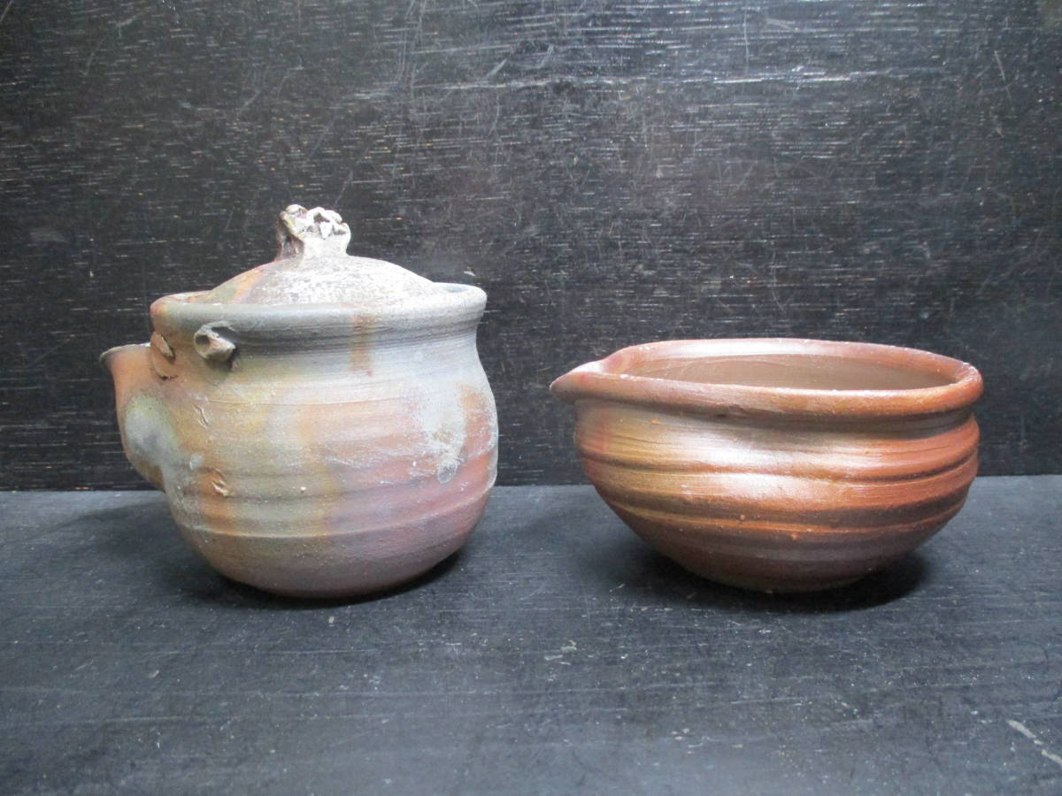 本山和泉作 備前宝瓶 湯冷まし 煎茶道具 栞 新品 未使用 煎茶道具 宝