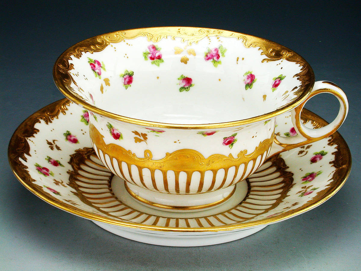 1000円スタート 皿 プレート Meissen マイセン コバルト金彩 ブルー