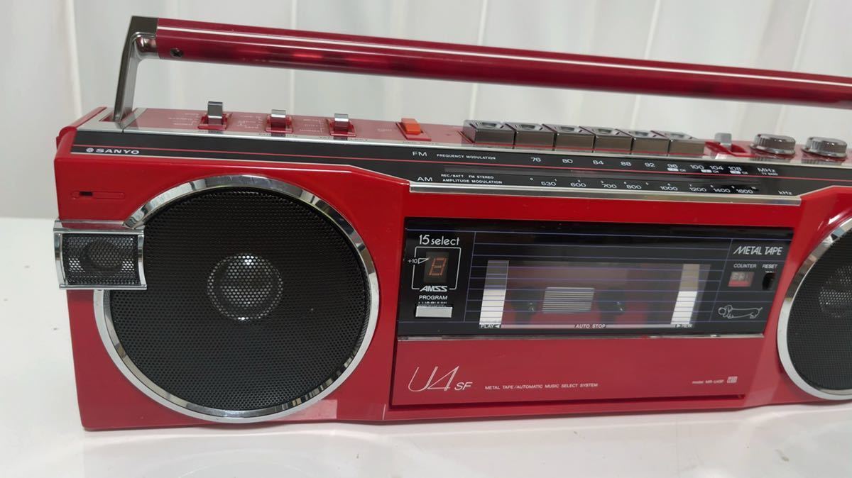 SANYO MR-U4SF おしゃれなテレコ 動作品 元箱付 ラジカセ(ラジカセ