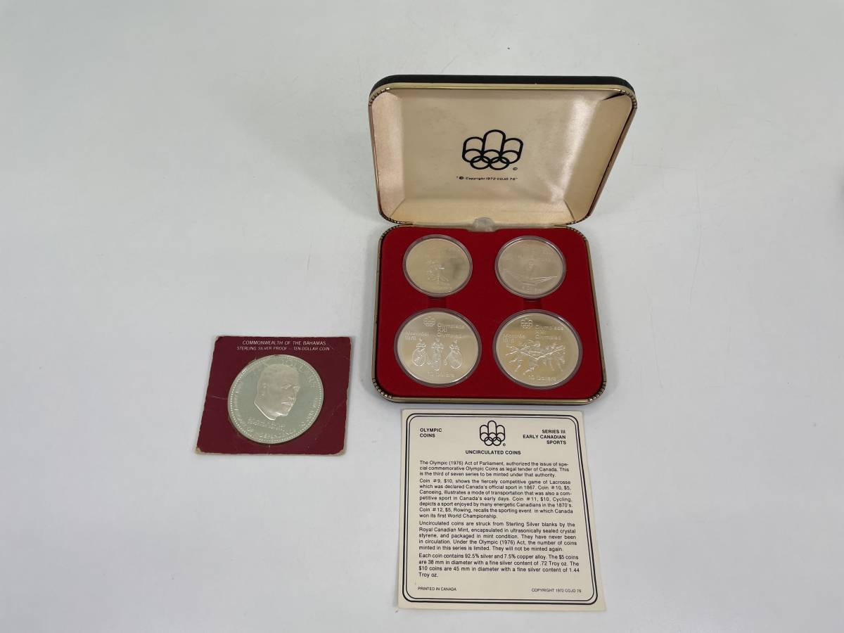 カナダ 1976モントリオールオリンピック 記念銀貨 2枚セット カナダ モントリオールオリンピック 1976年 オリンピックの記念銀貨の
