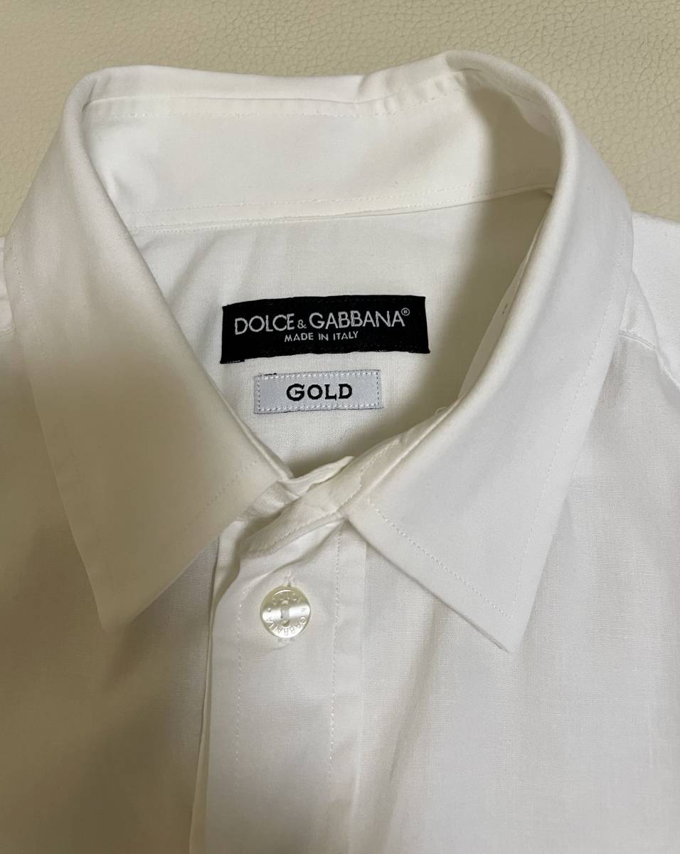 DOLCE & GABBANA GOLD ドルチェ&ガッバーナ 長袖シャツ ホワイトシャツ 