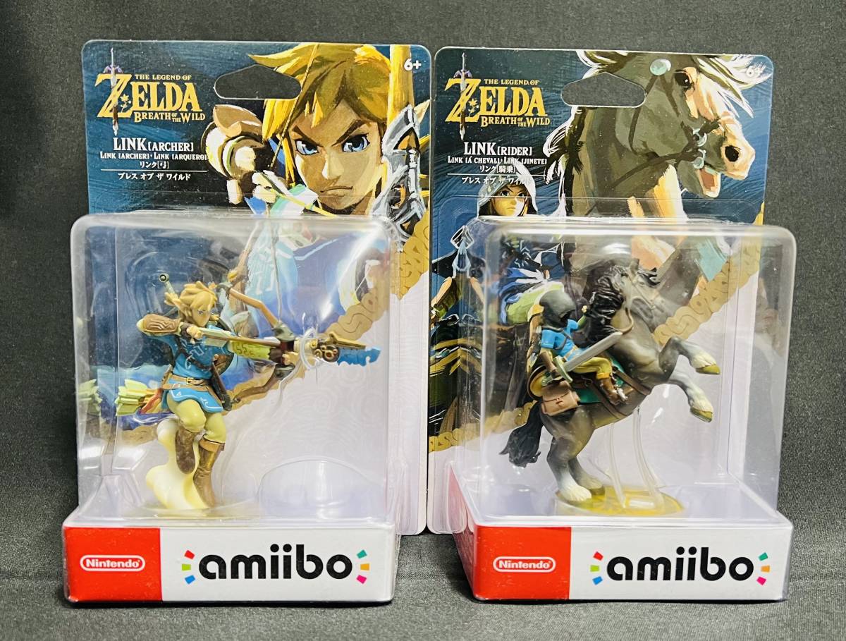 新品未開封/amiibo ゼルダの伝説シリーズ 2体セット②/リンク(弓)&(騎乗)【
