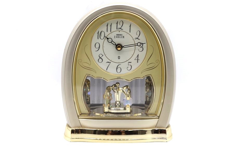 美品】SEIKO セイコー EMBLEM/エンブレム 置時計/置き時計 HW476S 稼働 