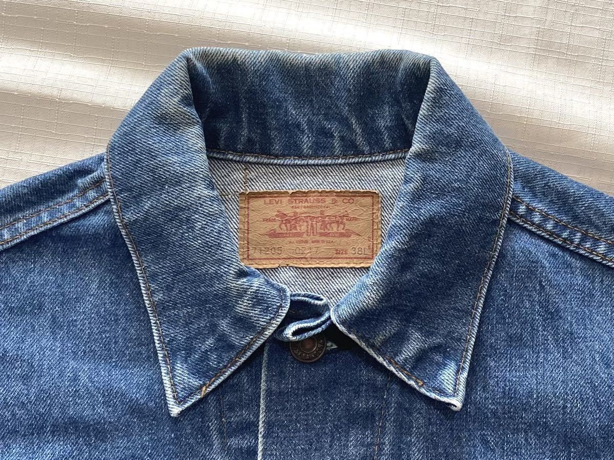 ロング丈 70sビンテージ LEVIS 71205 オリジナル 70505 ロング Gジャン