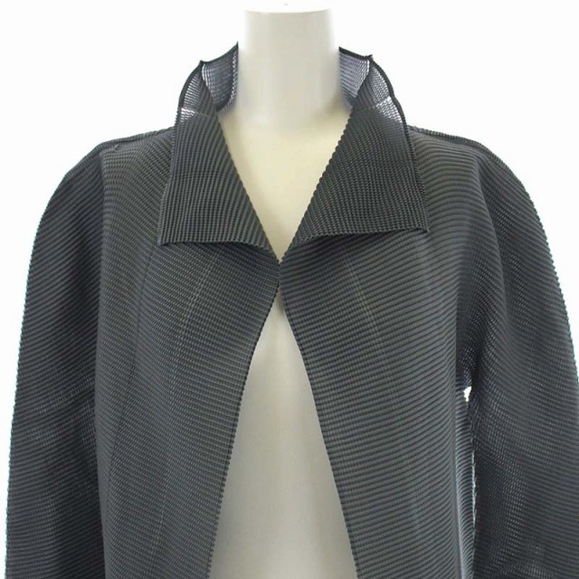 me ISSEY MIYAKE ワッフルプリーツ ハイネックカーディガン ミーイッセイミヤケ me ISSEY MIYAKE ワッフルプリーツハイネック