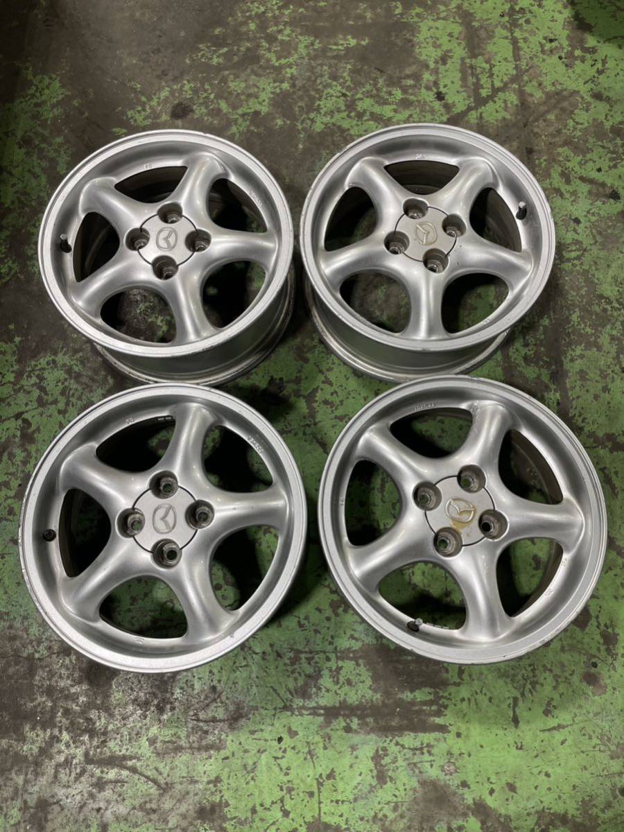ロードスター　純正ホイール　15インチ　6J オフセット40 4本 マツダ ロードスター 純正アルミホイール 15インチ 4H100 6J +40 4本