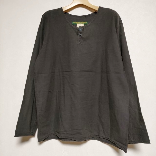 Paul Harnden ヘンリーネック プルオーバー サイズS 長袖シャツ ブラック ポールハーデン 3-0505M F91100