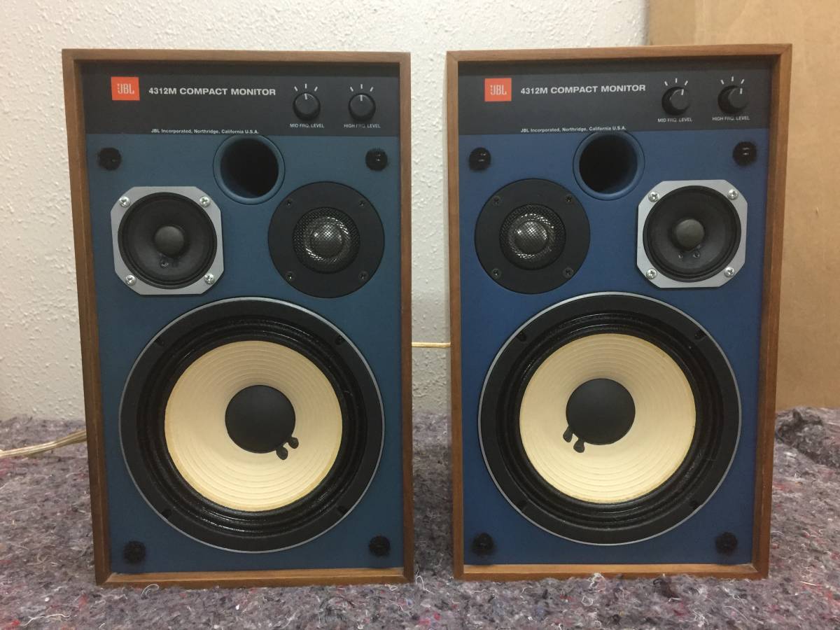 JBL 4312M COMPACT MONITOR ウォルナット ペア 同一シリアル 初期型 JBL Incorporated，Northridge，California U.S.A