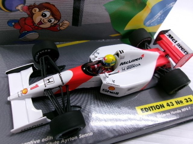 ミニチャンプス 1/43 マクラーレン ホンダ MP4/7 #1 1992 A.セナ