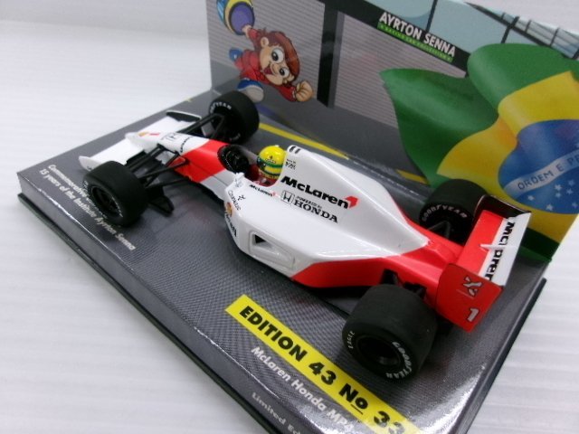 ミニチャンプス 1/43 マクラーレン ホンダ MP4/7 #1 1992 A.セナ