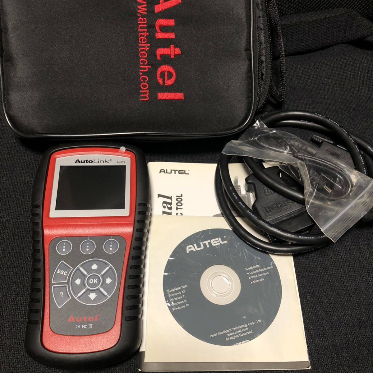 Autel AutoLink AL619 OBD2 故障診断機 Autel OBD2 AL619 AUTEL Grey