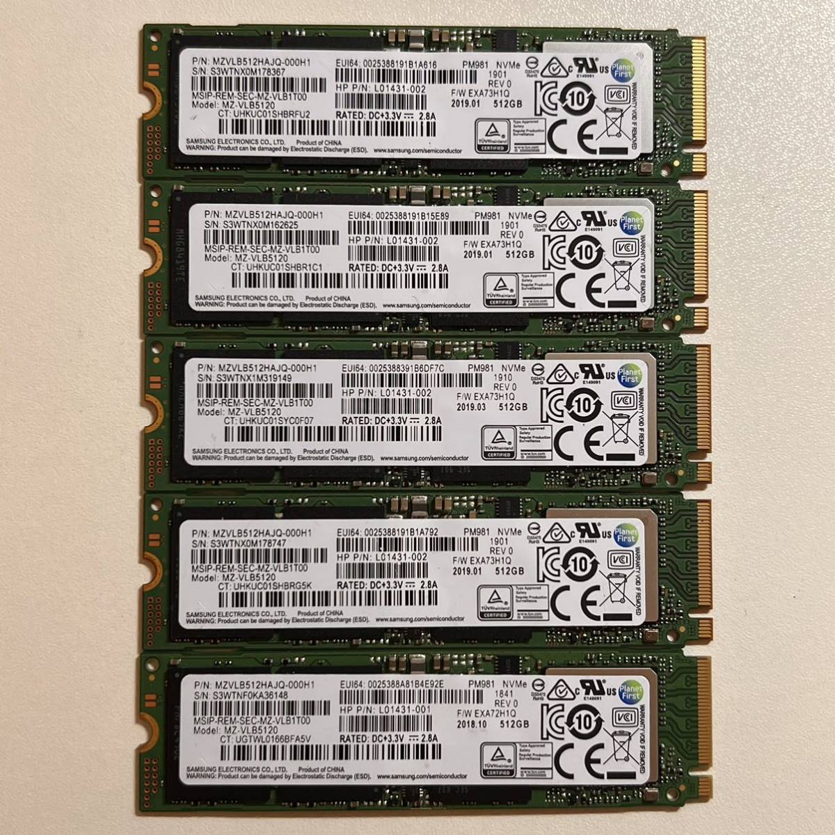  SSD SAMSUNG NVMe 512GB M.2 5枚セット(256GB～)｜売買されたオークション情報、yahooの商品情報をアーカイブ公開 - オークファン 256GB～