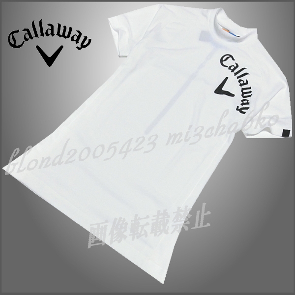 ■新品【CallaWay GOLF】キャロウェイゴルフ COOL-FESTA涼感 吸汗速乾 ストレッチ モックシャツ■WH/L
