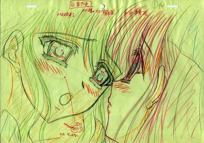 桃華月憚(1)原画・動画セット☆1カット分☆ラフレイアウト 桃華月憚(1)原画・動画セット☆1カット分☆ラフレイアウト