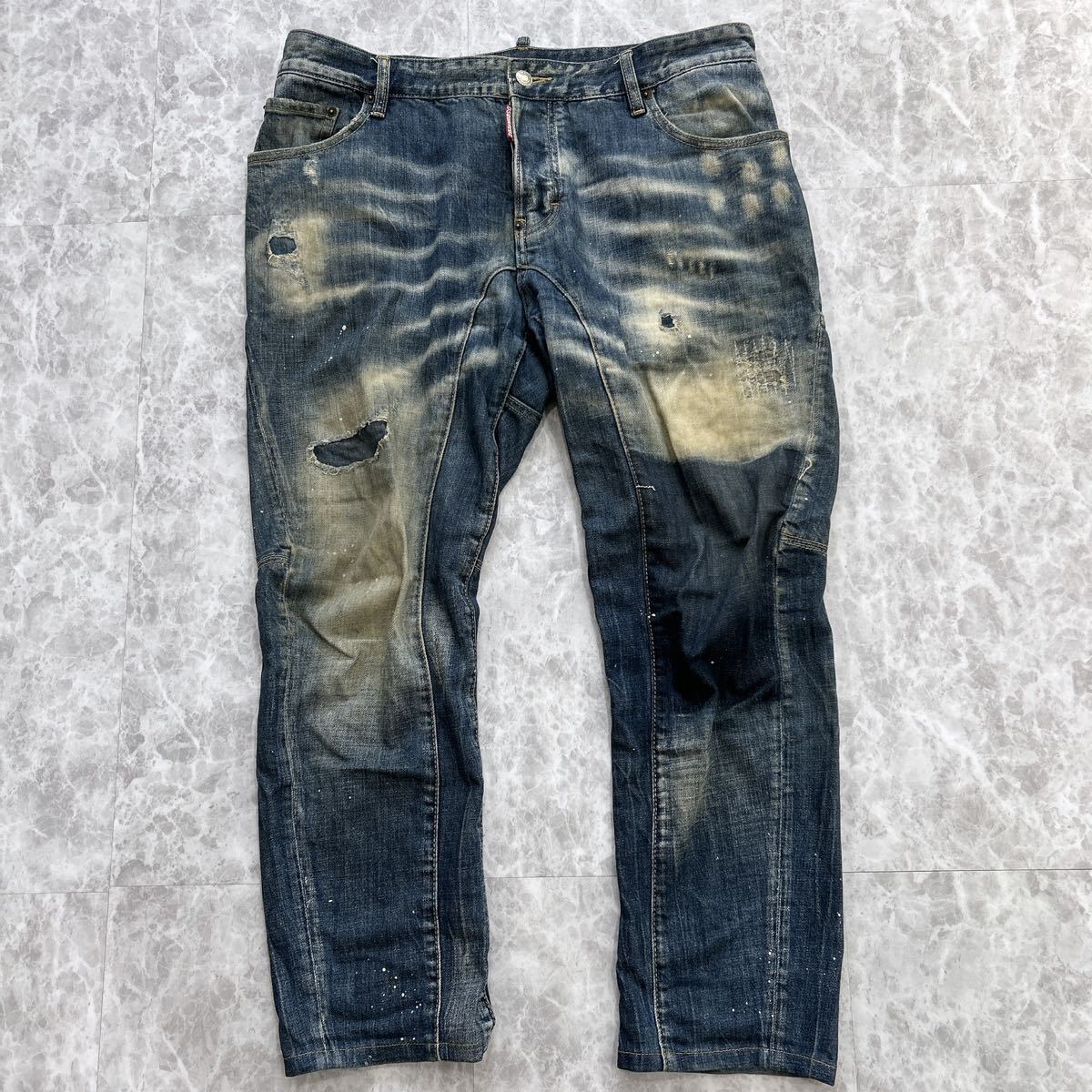 A @ イタリア製 '高級ラグジュアリー服'『DSQUARED2 ディースクエアード』1975 デニムパンツ / ジーンズ 大きいサイズ 52 紳士服 ボトムス