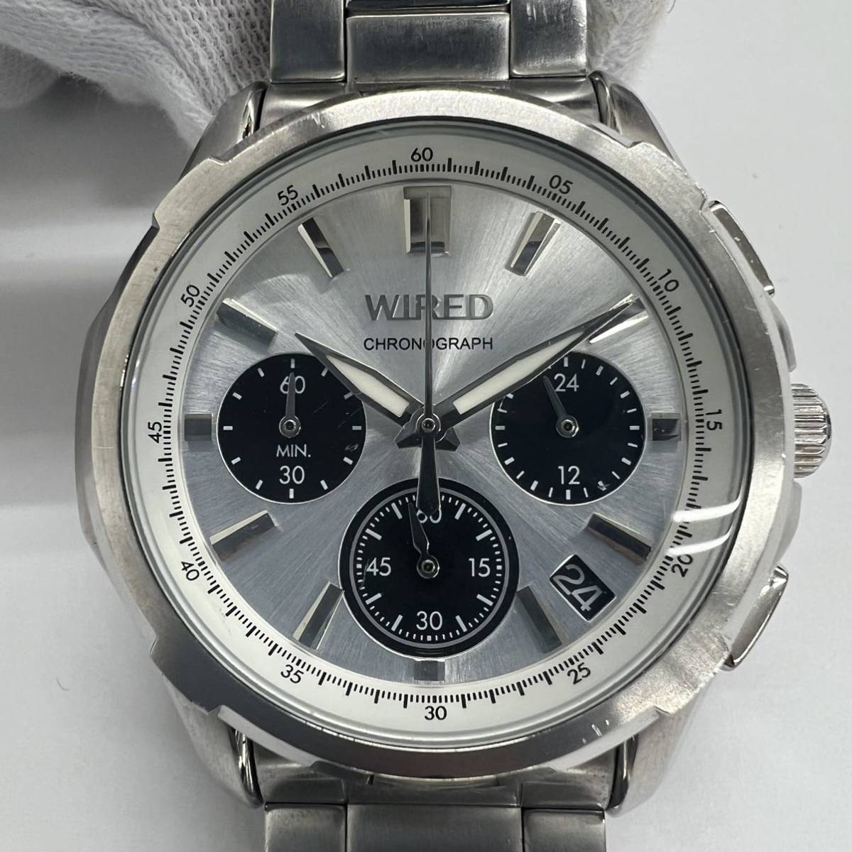 ☆1円スタート☆SEIKO セイコー WIRED ワイアード クロノグラフ 腕時計