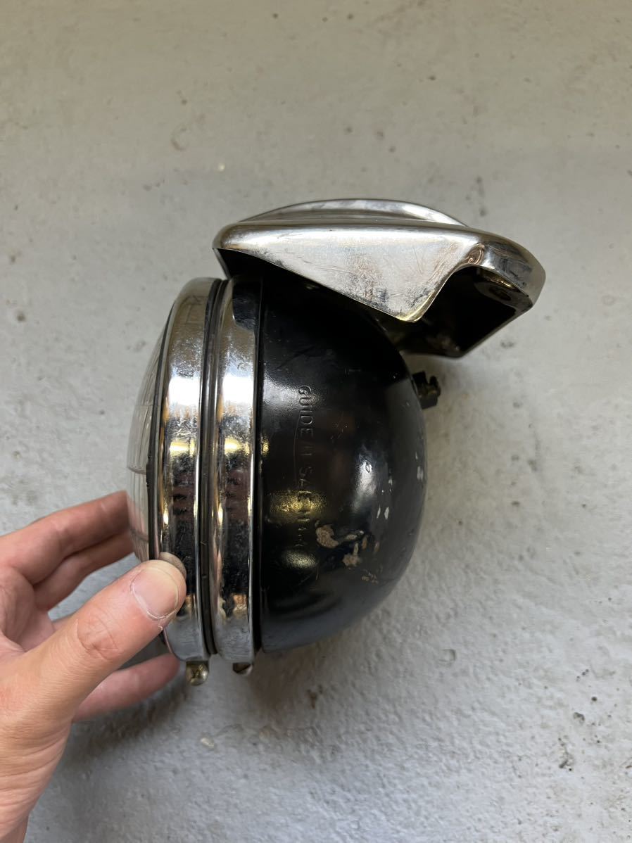 純正　アイアン　FX用　バイザー付きヘッドライト　guide ナックル　パンヘッド　アイアン　ショベル　パーツ　ハーレー　Harley