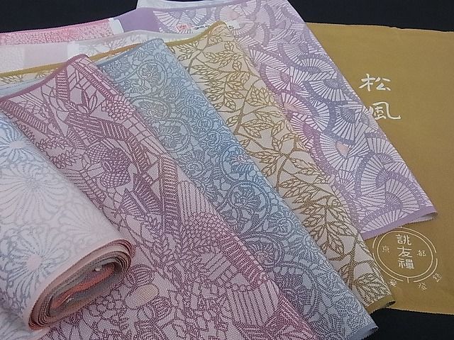 平和屋着物□柄見本 反物 京都 誂友禅 伝統工芸士作 松風 丹後ちりめん 