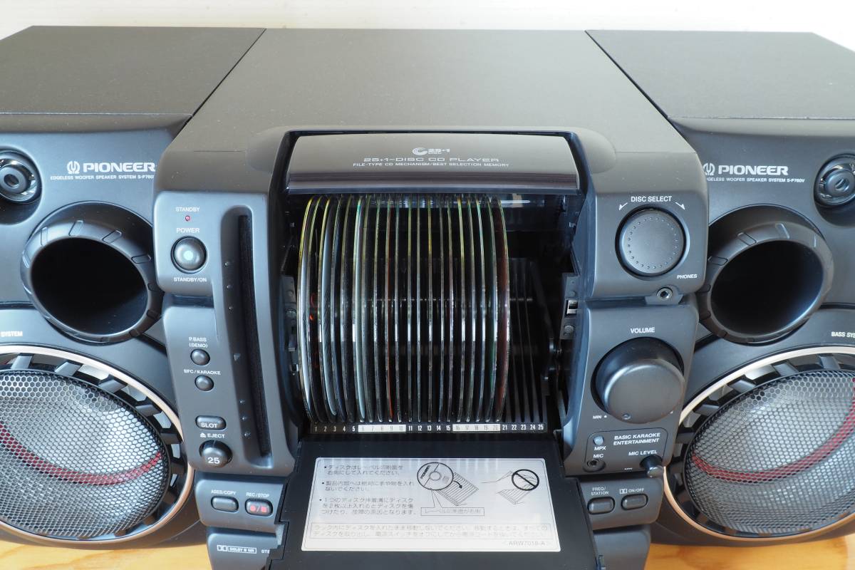 Pioneer CDチェンジャー カセット デッキ ステレオスピーカー付き XR