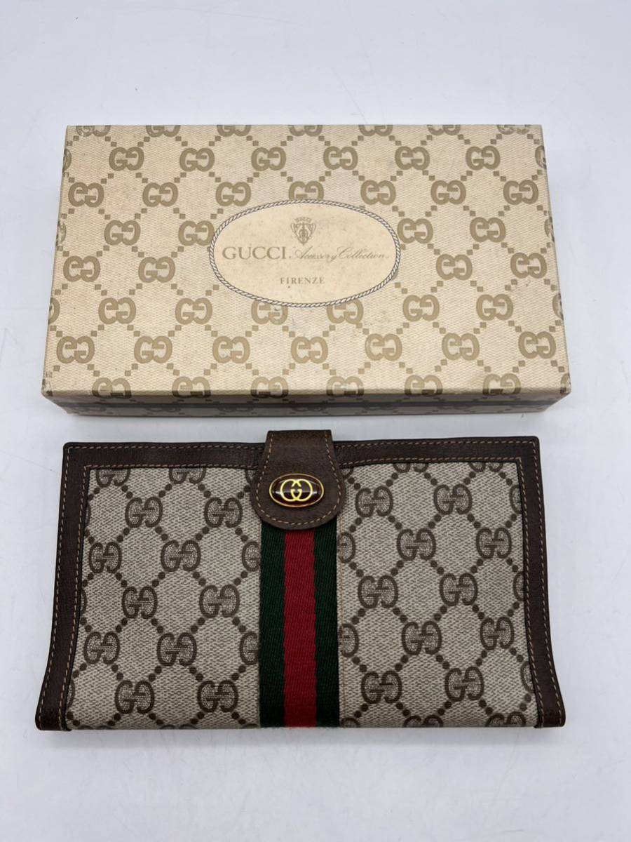 ☆ GUCCI / グッチ オールドグッチ シェリーライン GG柄 PVC 三つ折り