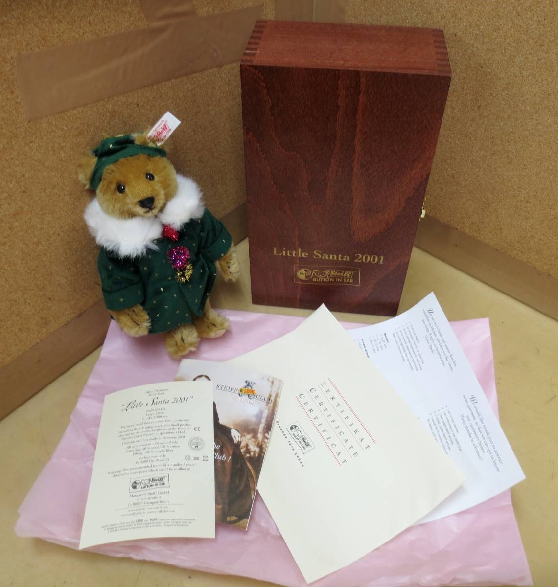 F25★シュタイフ　限定品　2001年リトルサンタ Little Santa 2001★保管品