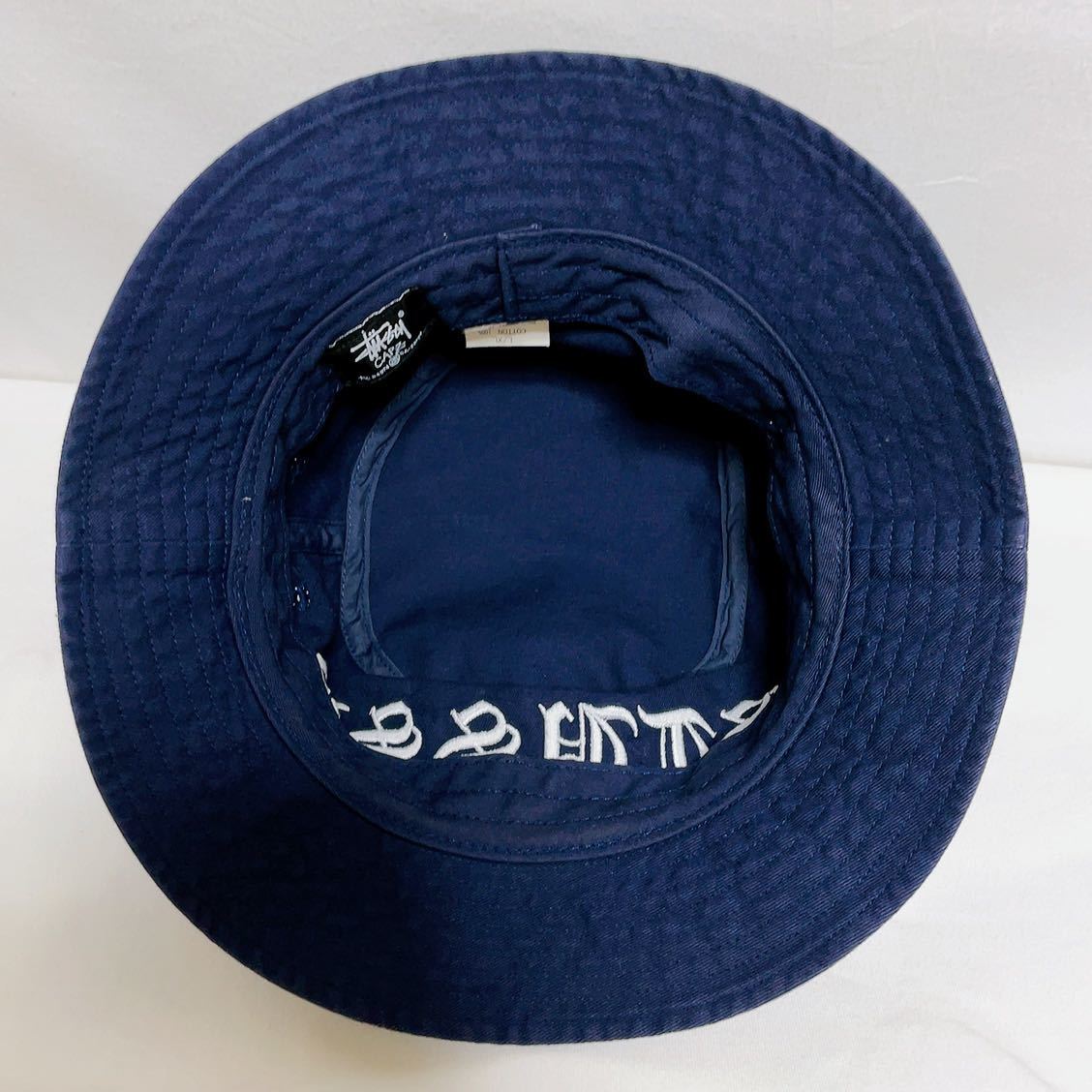 レア OLD STUSSY オールドイングリッシュ 刺繍 ハット L/XL STUSSY ステューシー オールドイングリッシュ 刺繍 バケットハット