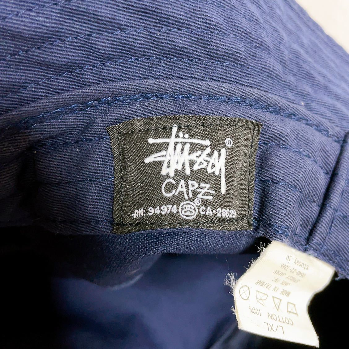レア OLD STUSSY オールドイングリッシュ 刺繍 ハット L/XL STUSSY ステューシー オールドイングリッシュ 刺繍 バケットハット