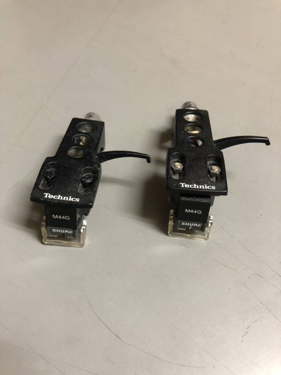 Technics ヘッドシェル SHURE M44G カートリッジ 2個セット