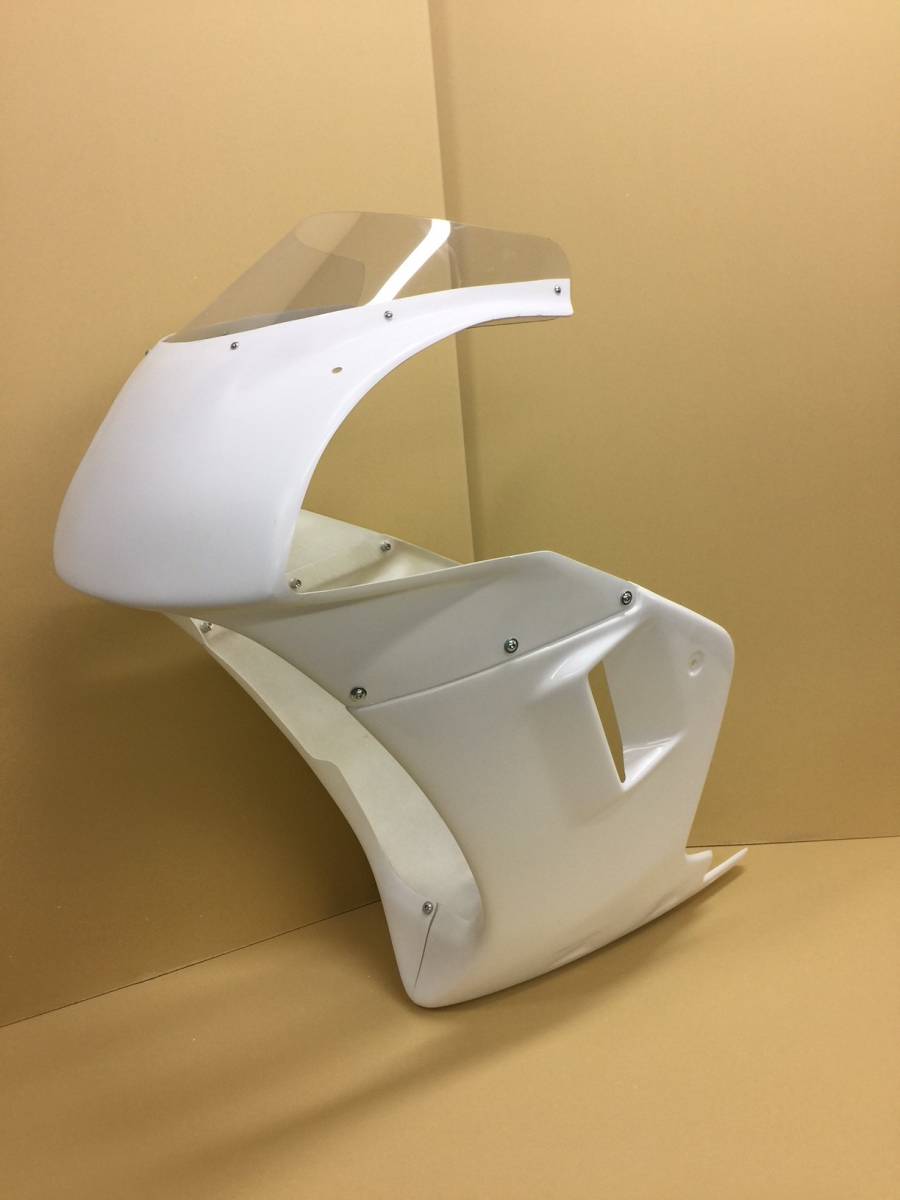 限定品！！簡易スクリーン付き！！後期形状NSR50カウリング、シートカウルのセット　軽量タイプ　白ゲル、クロス仕上げ　